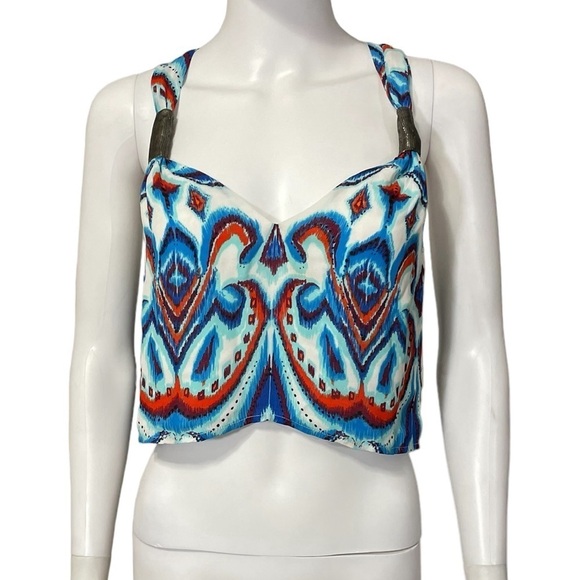 Bebe Printed Crop Top Size S - Picture 2 of 9
